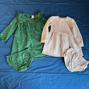 Carter’s Baby Girl 24M Fleece Dress Bundle – 4pc Set